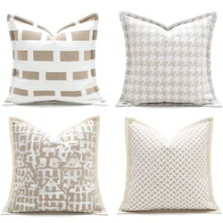 Oatmeal Pillow Soft Cushion Case Luxury Decorative Pillow Cover For Sofa Chair 45x45 50x50 Warm Living Room Home Decorations