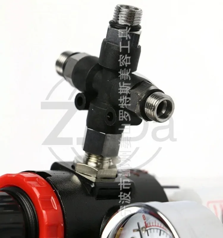 Metal Three‑Way Connector For Airbrush Air Compressor, Durable Splitter Joint Fitting For Model Painting Art Spraying Craft