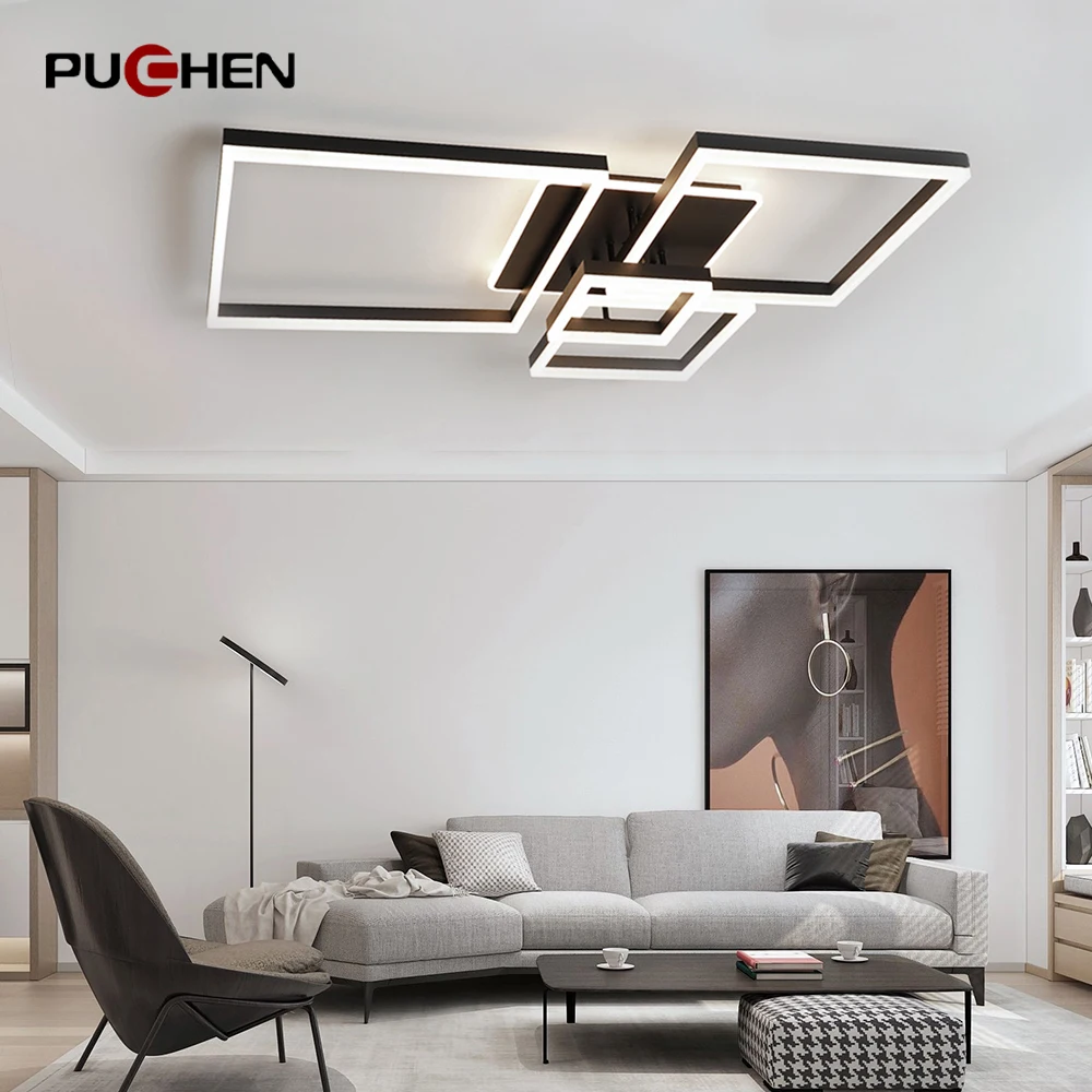 Puchen Intelligent LED Ceiling Lights 50W/72W/108W Background Wall Living Room Bedroom Kitchen Indoor Home Decorative Lamp