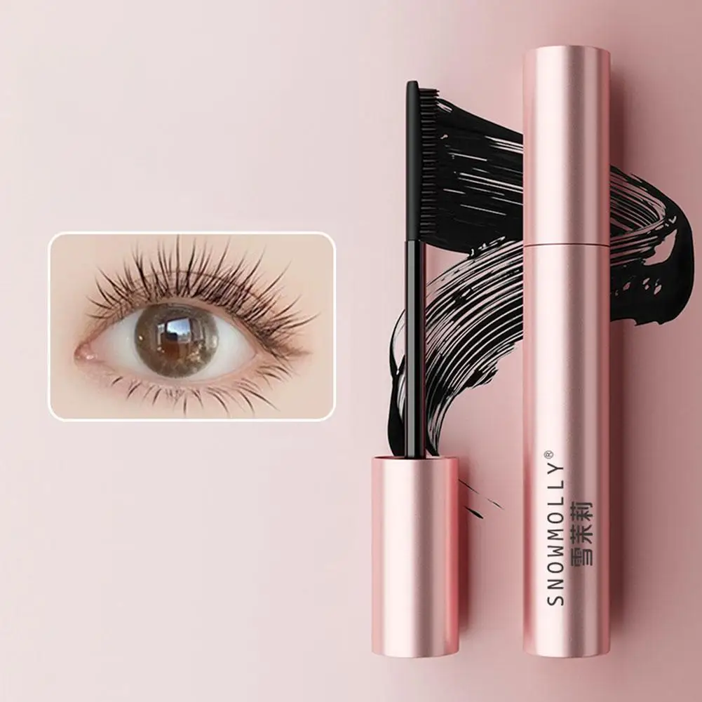 Mascara in fibra di seta 4D Curling pennello Ultra-fine spesso estensione ciglia nero marrone Mascara impermeabile donna Eye Cosmetic