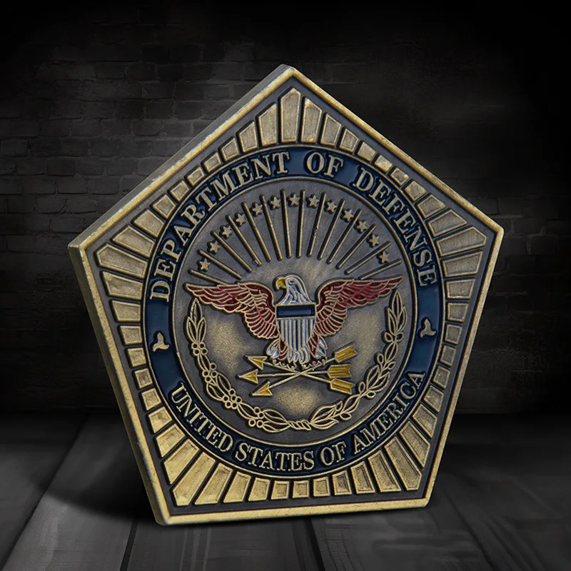 Uniterd States of America Souvenir Coin Department of Defense Commemorative Coin The Pentagon Copper Plated Collection Coin