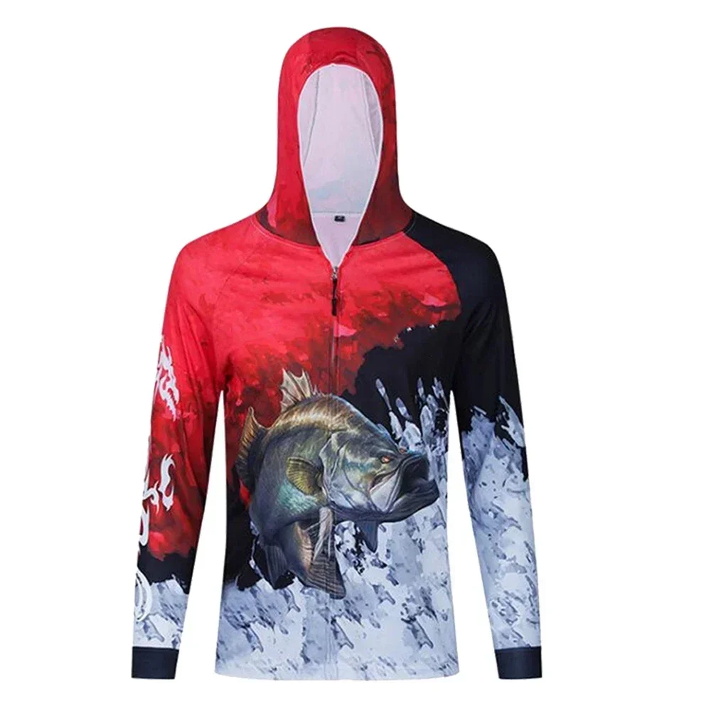 Outdoor Anti-UV Fishing Clothing Men Hooded Anti-UV Long Sleeve Clothes Fish Gear Tops Sportswear fishing shirts