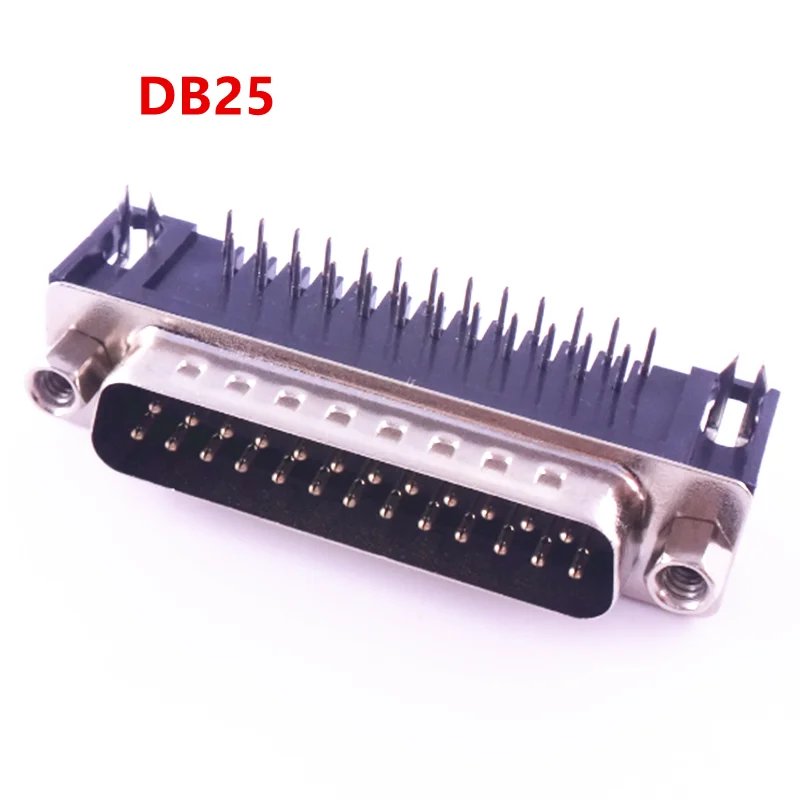 5pcs D-SUB 9 15 25 37 Pin Male Female PCB Connector With Set Screw Plug Socket Adapter Right Angle 2 Rows DB9 DB15 DB25 DB37