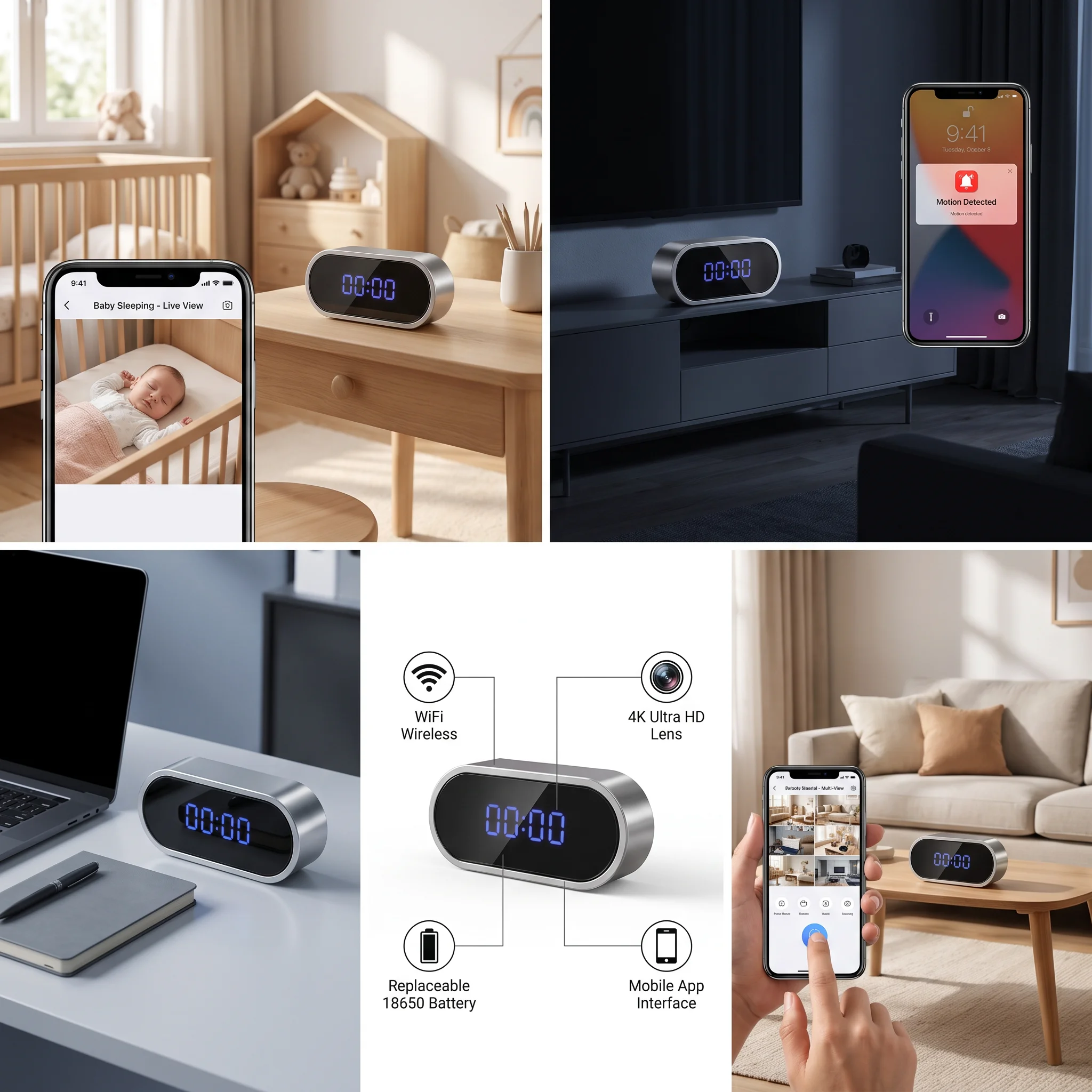 Petite caméra de surveillance - Hidden Camera Clock avis et prix