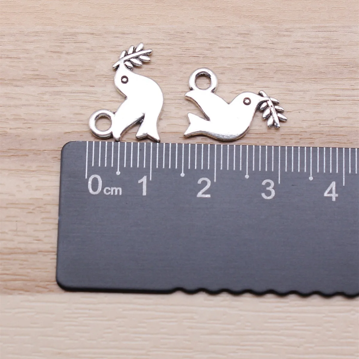 IFOCUS 20 قطعة/الوحدة حمامة الزيتون فرع السحر DIY بها بنفسك صنع المجوهرات سبائك الزنك 13x16 مللي متر/0.51x0.63 بوصة #3