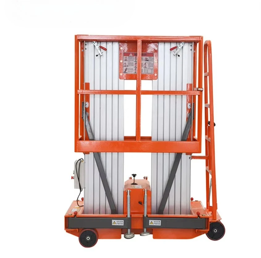 Portable Aluminum Scissor Lift Electric Aerial Work Platform Hydraulic Mobile Lift Table for Indoor Outdoor Maintenance Custom