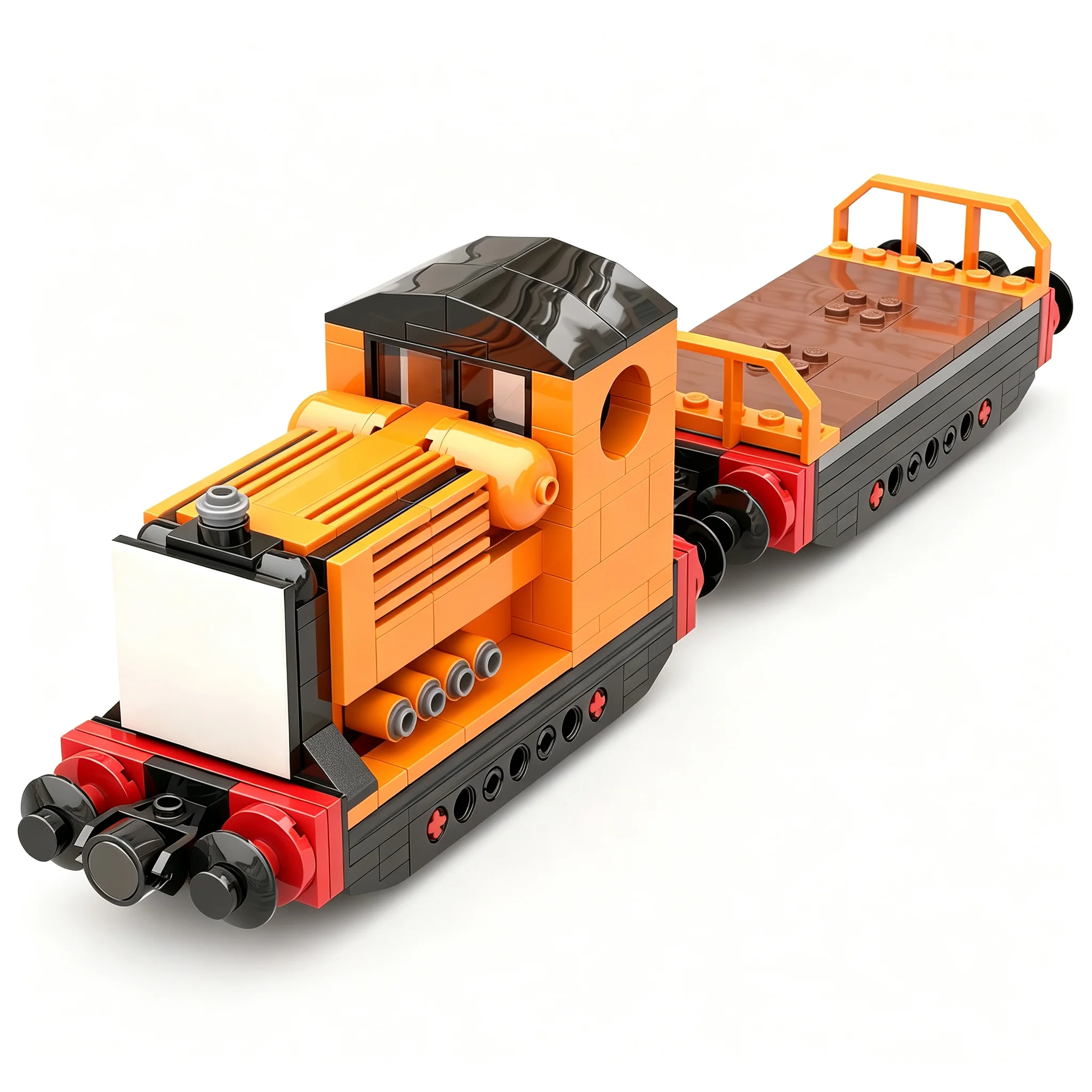 321pcs MOC Train Rusty The Narrow Gauge Maintenance Diesel Engine Model Building Blocks Assemble Education Idea Creative Brick