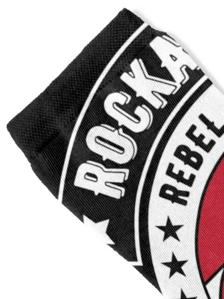 Classic Rock 50s Rockabilly Music 1958 Rock and Roll Vintage Rocker 60s 70s Guitar Socks floral Sports Socks Ladies Men's