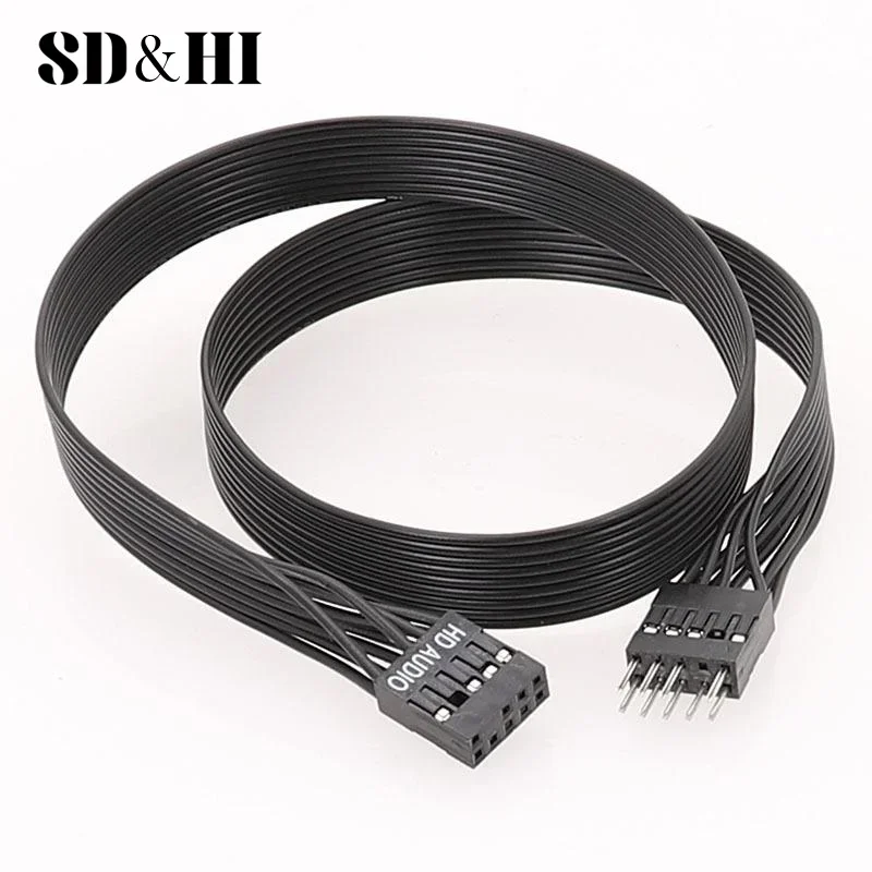 

1 шт., 9-контактный разъем «папа-мама», аксессуары «сделай сам», 20 см/30 см, материнская плата компьютера, передний USB-удлинитель 2,0, 9 контактов