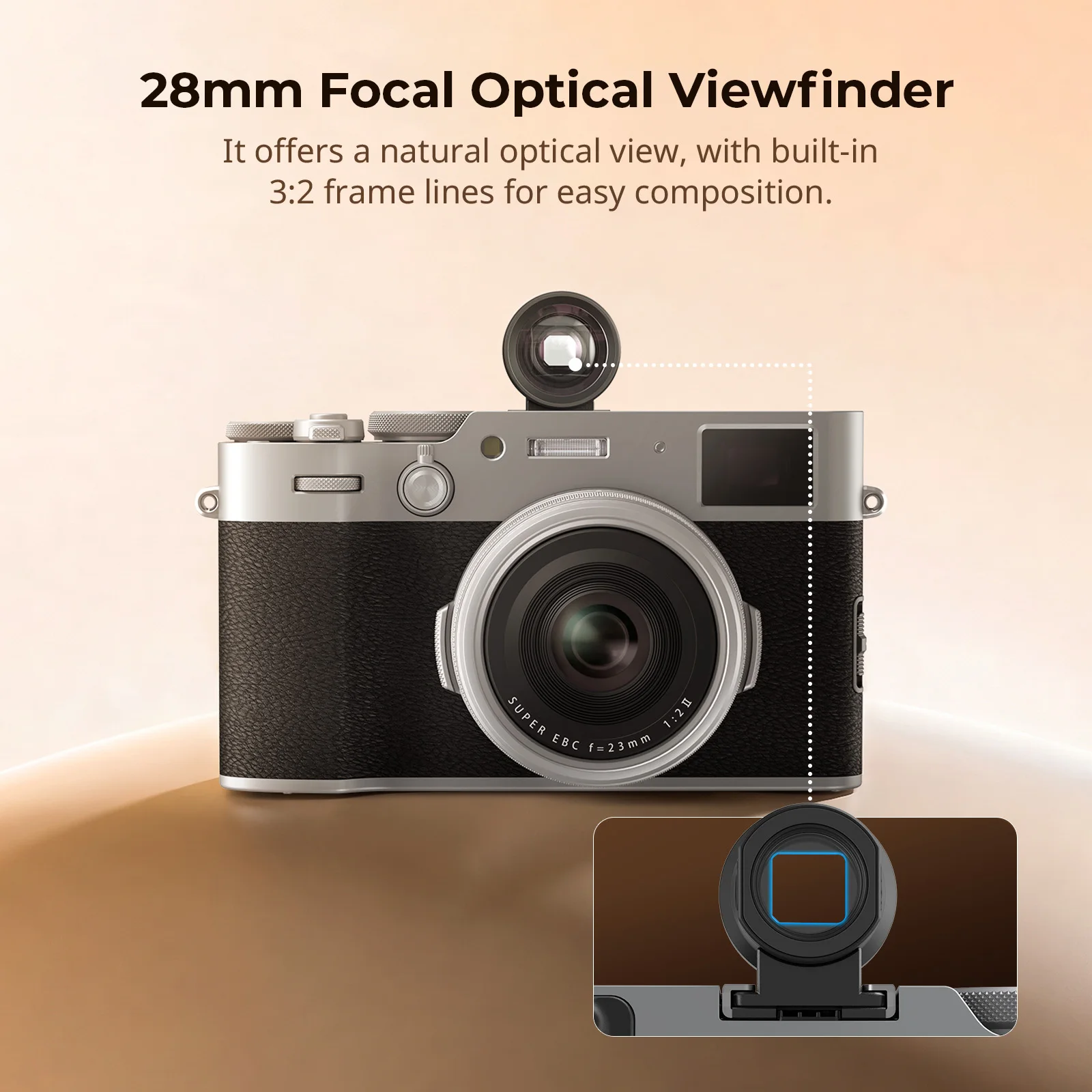 Widokoskop optyczny SmallRig 28mm z liniami ramki 3:2 do Sony ZV-E10 / A6700, Canon R50, Nikon, Fujifilm 5873 — zdjęcie produktu 4