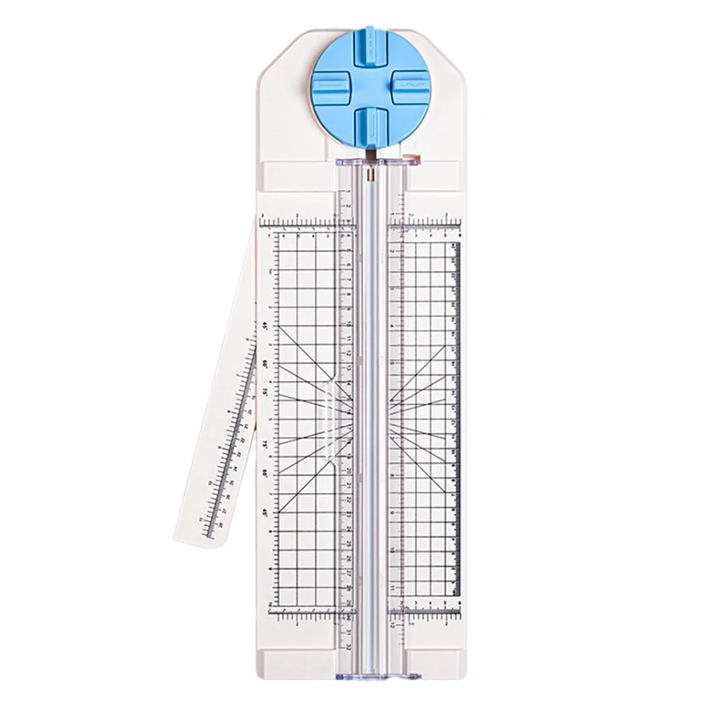 Paper Trimmer Craft Paper Cutter 4-In-1 Paper Trimmer 12In Craft Paper Cutter For Multi-Function Scrapbooking Tool Blue