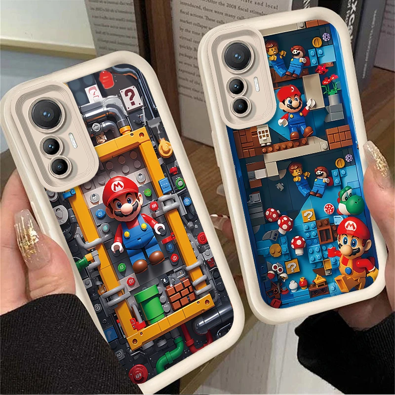 M-Marios Building Blocks Soft Case for Xiaomi 14T 13T 12T 11T 13 12 11 Lite 5G NE POCO X6 X5 F6 F5 F3 X4 GT X3 NFC M5S C65 M6