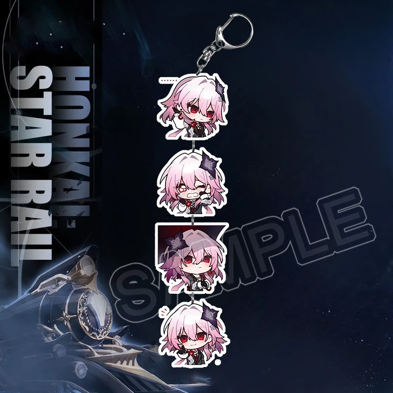 هونكاي ستار السكك الحديدية الاكريليك حامل 7 مارس من أي وقت مضى ليلة مفتاح سلسلة شارة نموذج لوحة تأثيري أنيمي لعبة هدية منضدية تمثال دبوس #4