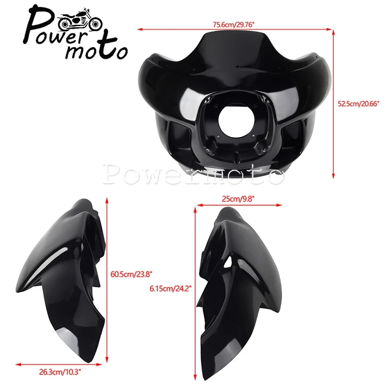 For Harley Dyna Street Bob Low Rider Wide Glide Sports Glide Custom Upper Lower Fairing Cover W/7