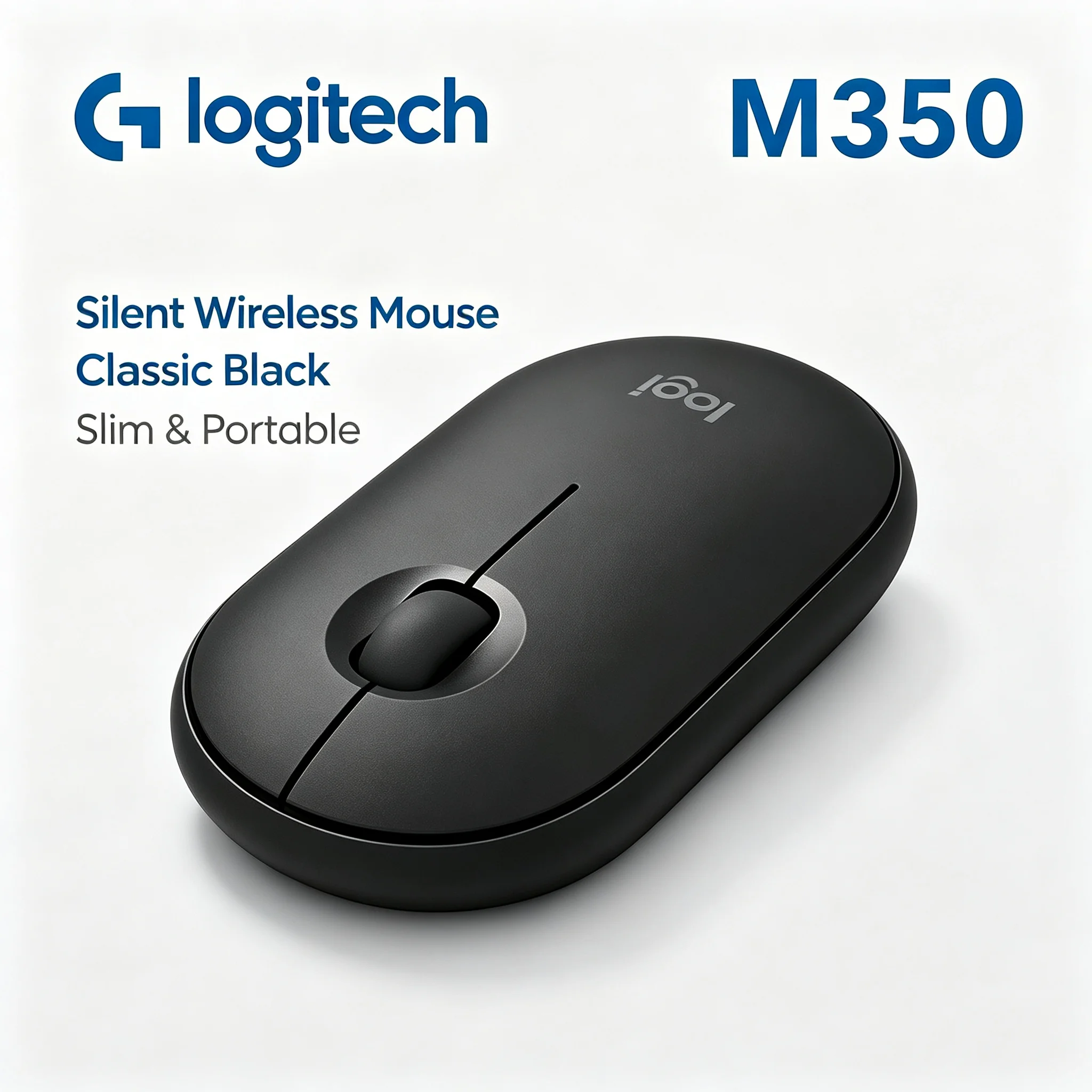 Logitech M350 Long Lasting Battery Wireless Mouse 2.4G Slim Mice for Home Office