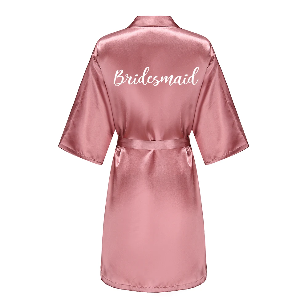 Wedding Bride Bridesmaid Robe Dressing Gown Sexy Women Bathrobe Nightgown Short Sleepwear Casual Flower Kimono Geisha M L XL