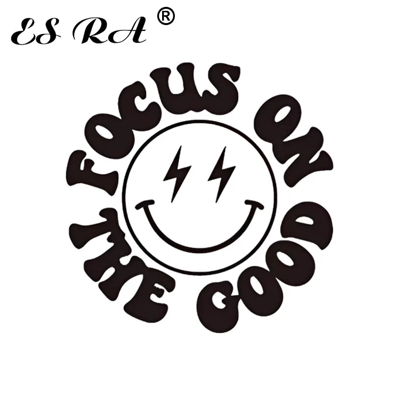 

THE FOCUS ON GOOD Smiling Face Reflective Stickers for Car Fuel Tank Cap Pickup Triangle Window Glass Electric Motorcycle Decals