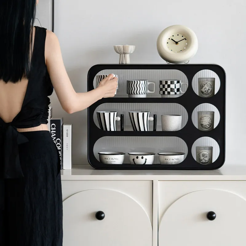 Nordic Sense Tabletop Side Counter Minimalist Iron Locker Storage Rack