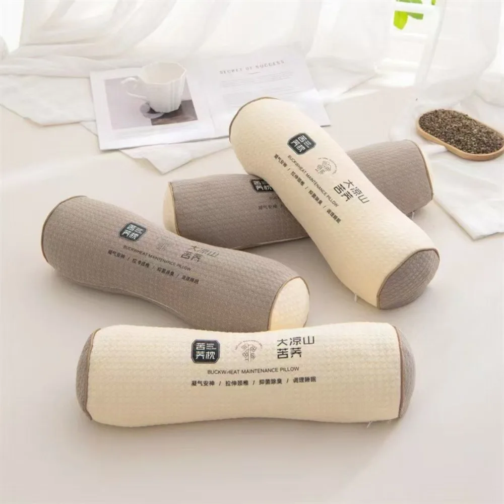 Breathable Buckwheat Husk Cervical Pillow Ergonomic Detachable Neck Traction Pillow Triangular/Cylindrical Long Strip
