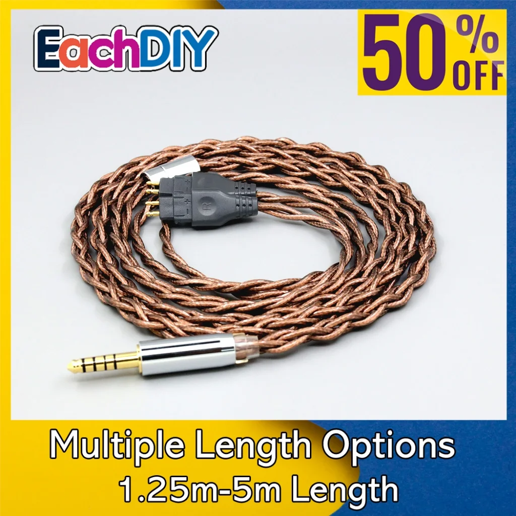 

99% 24k Gold 7n Pure Silver Graphene Shield Earphone Cable For Sennheiser HD580 HD600 HD650 HDxxx HD660S HD58x HD6xx LN008547