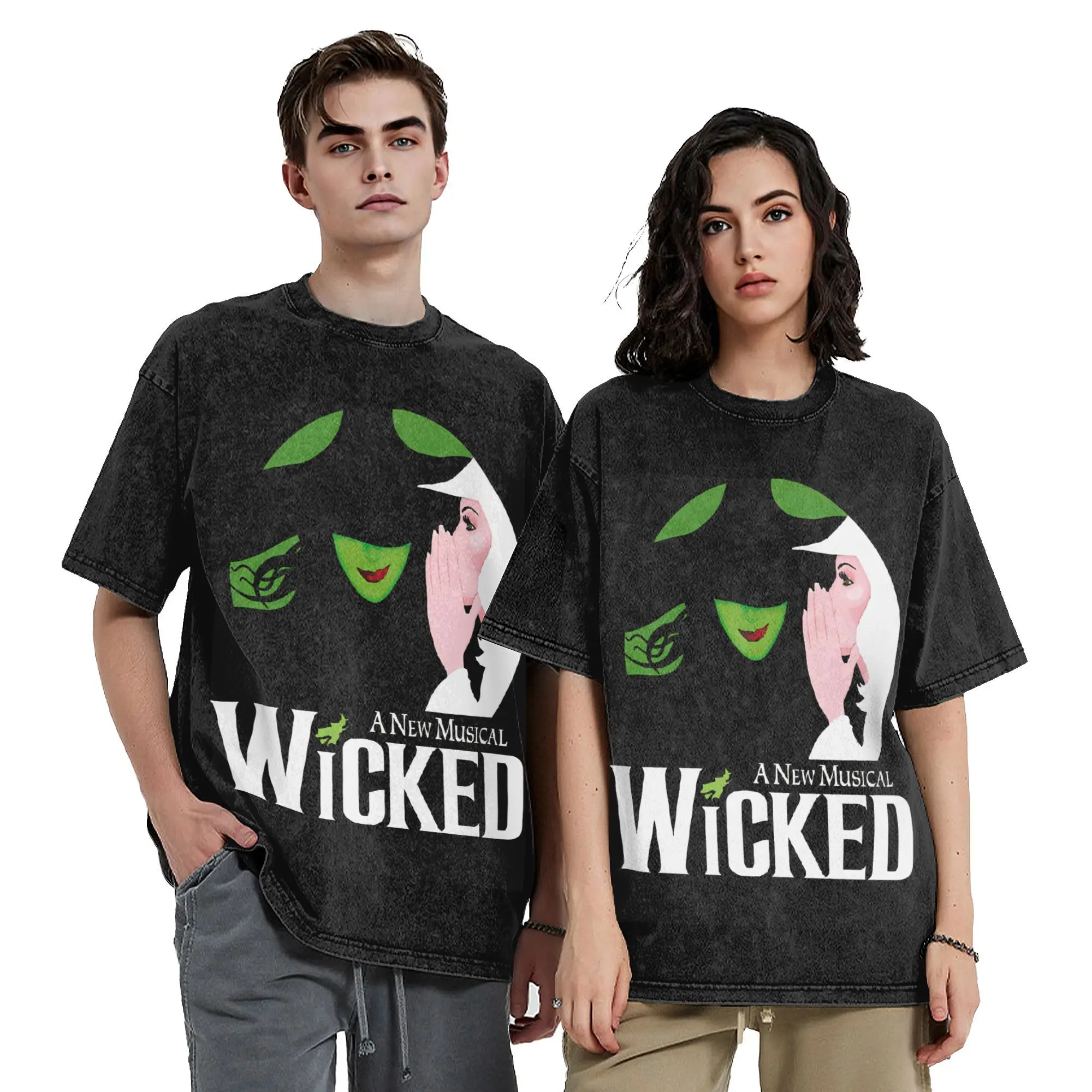 Men Women Wased T-shirts Wicked Musical Movie 2024 Printed T Shirt Outfit Oversize  Tee Shirts