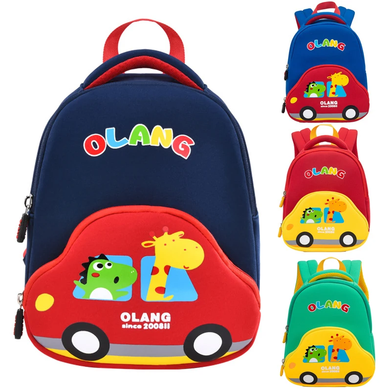 Cartoon Car Children School Bags Girls 3D Cute Design Kindergarten Kid Anti Lost School Backpacks for Boys Gift Mochila Escolar