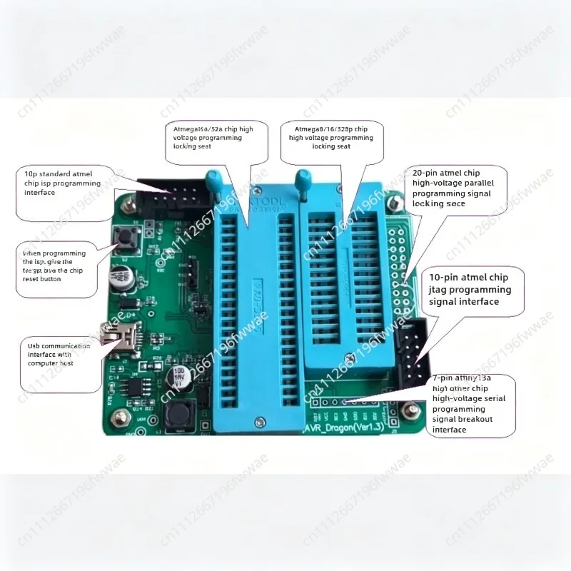 ATSTK600 AVR High voltage programmer ISP programmer  replacement, stk500 upgrade board
