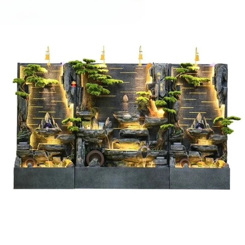 

Искусственная горная стена с водопадом и фонтаном для декора офиса, привлечения удачи, оформления двора и пруда для разведения рыбы