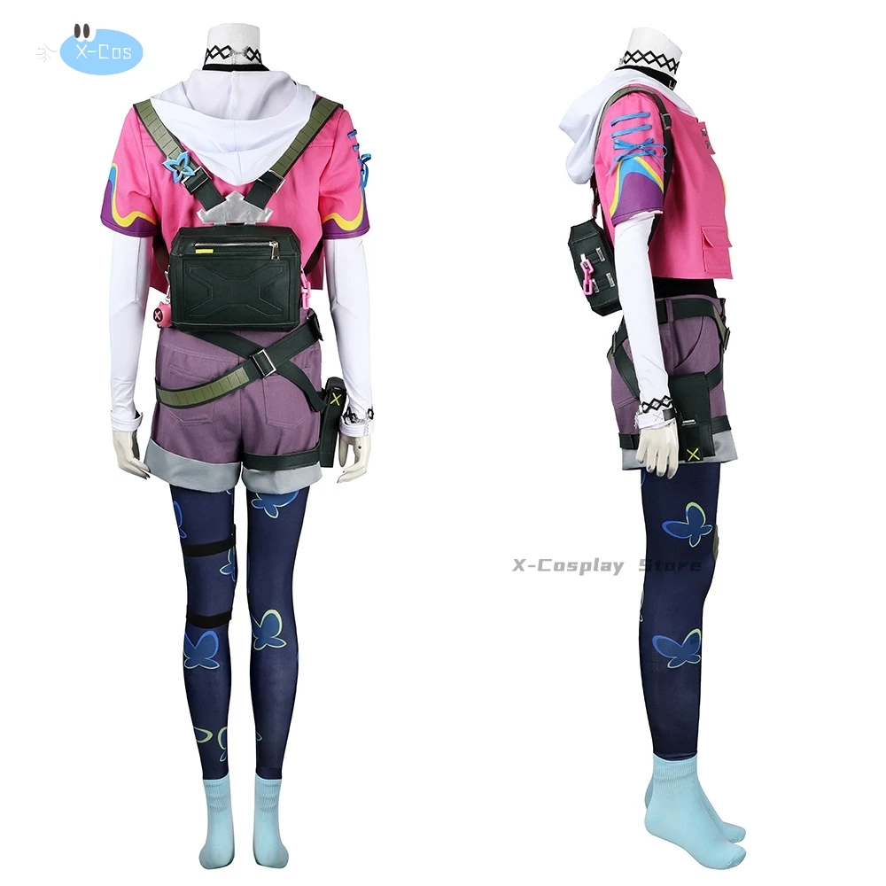 Fantasy Butterfly Clove Rings Cosplay Backpack Costume Game Valorant Coat Pants Outfits Adult Female Jacket Women Halloween Suit