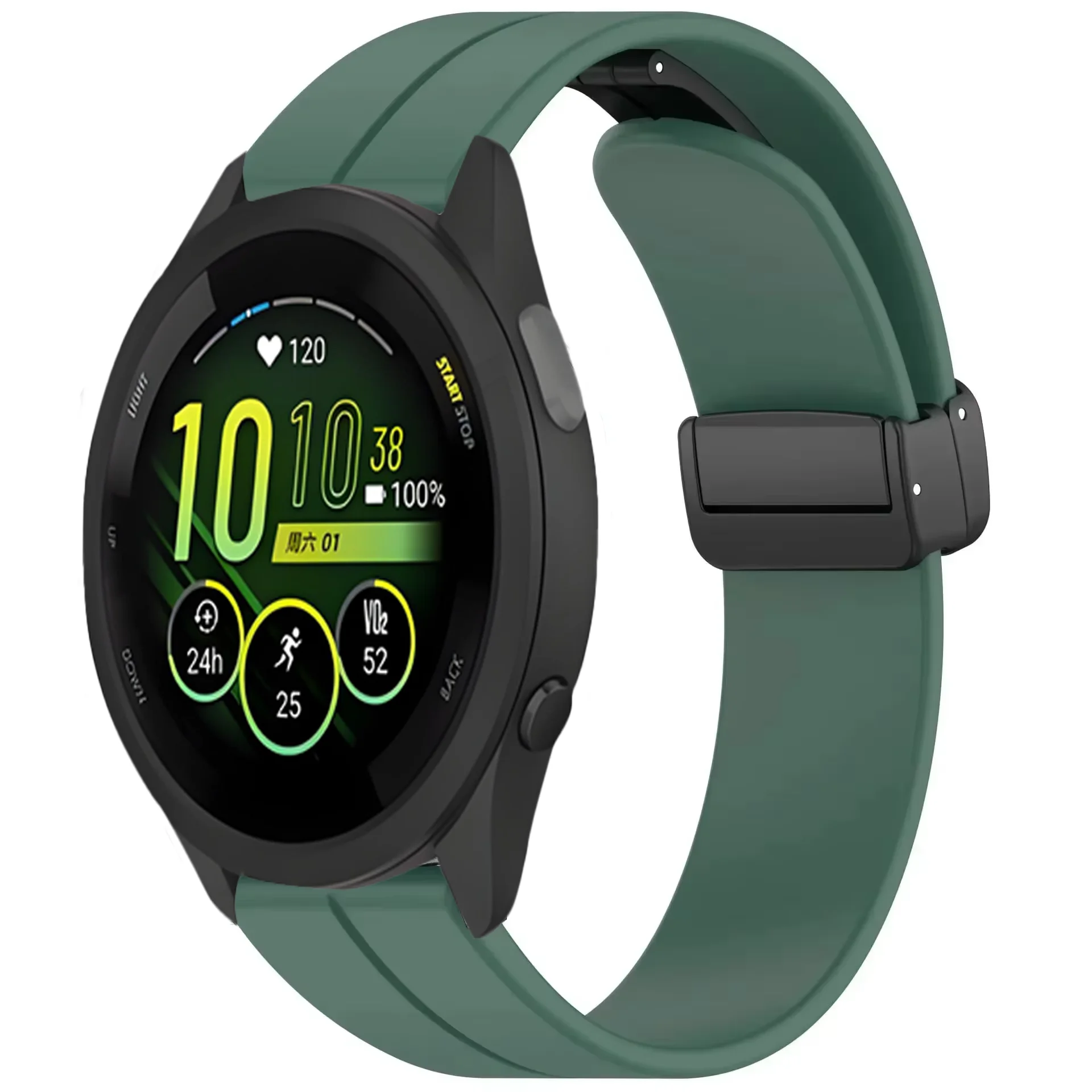 20 مللي متر 22 مللي متر حزام سيليكون للغارمين Forerunner 965 265 165 55 سوار معصم مغناطيسي للغارمين Active 5 Vivoactive 5 Venu 3 Correa