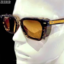 2023 Fashion Punk Sunglasses For Men Vintage Square Steampunk Glasses Luxury Sunglasses Women Trending Sonnenbrille Gafas De Sol