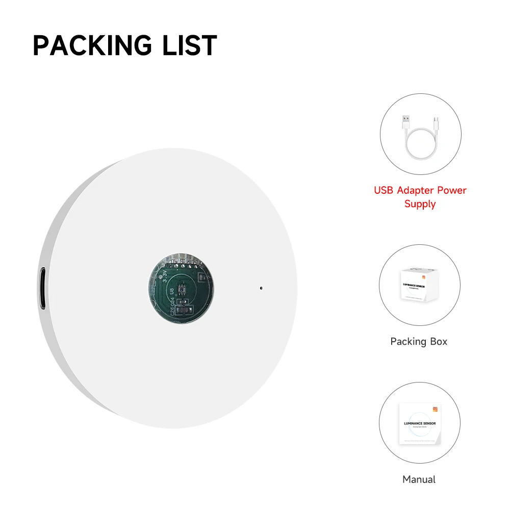 Tuya WiFi/ZigBee Lichtsensor, Helligkeitsensor, Beleuchtung, Helligkeitsdetektor, Hausautomation mit Smart Life Geräteverknüpfung – Detail 4