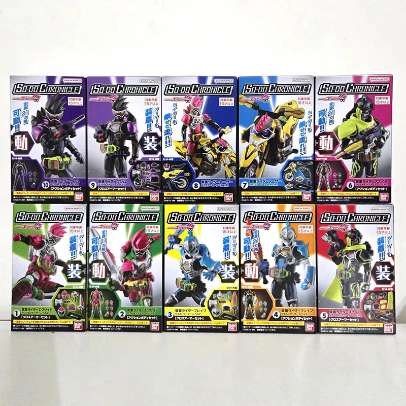 Bandai Genuine SO-DO Kamen Rider Ex-Aid Anime Figure Kamen Rider Brave Snipe Genm Action Figure Model Gift Collection for Kids