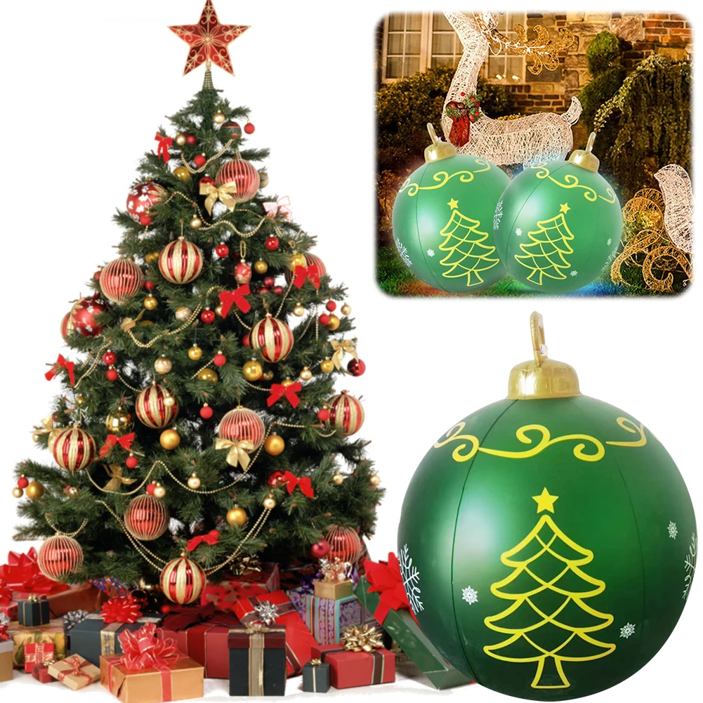 

60 см светодиодный надувной декоративный шар гигантский светящийся надувной рождественский шар с огнями водонепроницаемый праздник двор газон крыльцо декор