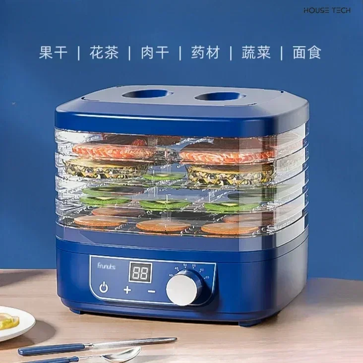 مجفف طعام منزلي جديد للفواكه والخضروات ومجفف هواء لحم الحيوانات الأليفة ومجفف فواكه صغير وآلة تجفيف الطعام