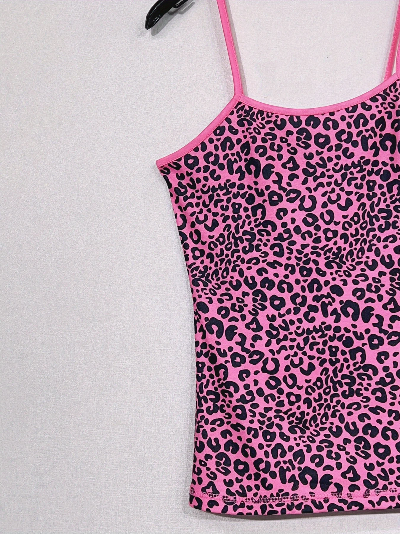 Y2K Sommer Damen Emo Grunge Harajuku Ärmelloses Rosa Leoparden-Print Camisole E-Girl Weste Übergroßes Crop Top 2000er Alt-Kleidung – Detail 5