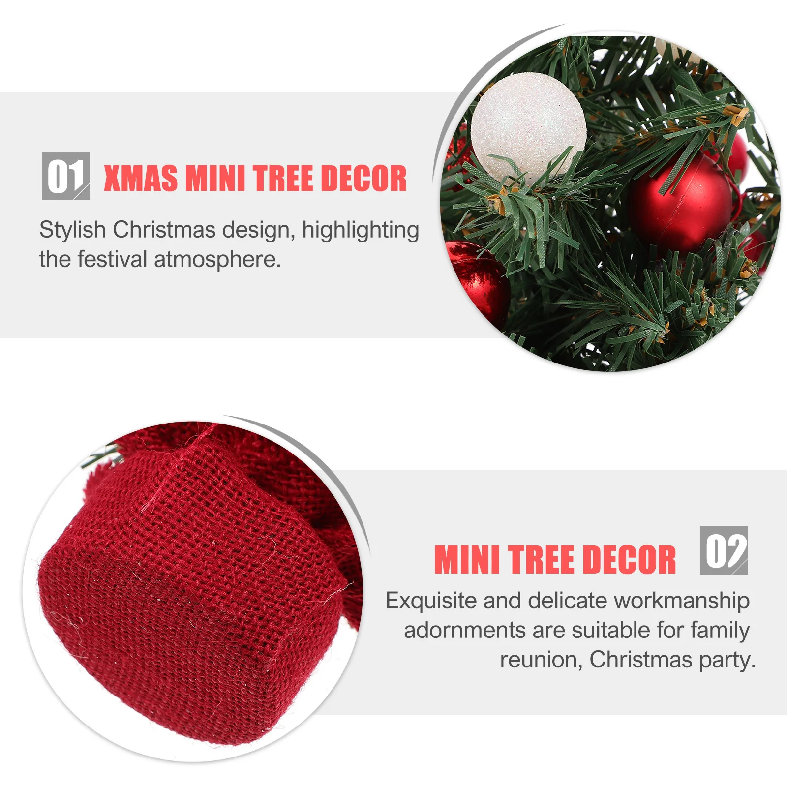 

1Pcs Mini Xmas Tree Ornament Stylish Christmas Party Decoration Home Desktop Xmas Supply Mini Tree Decor Desktop Adornment