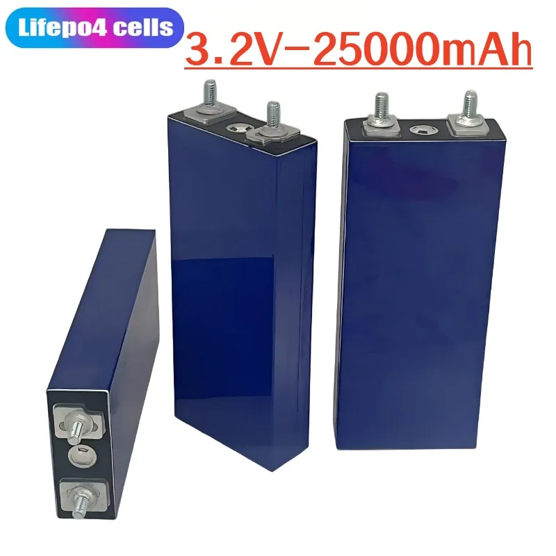 

3.2V 25Ah LiFePO4 Battery for DIY Power Station, UPS, Solar System, Motorcycle , High Discharge Current, Built-in BMS Protection