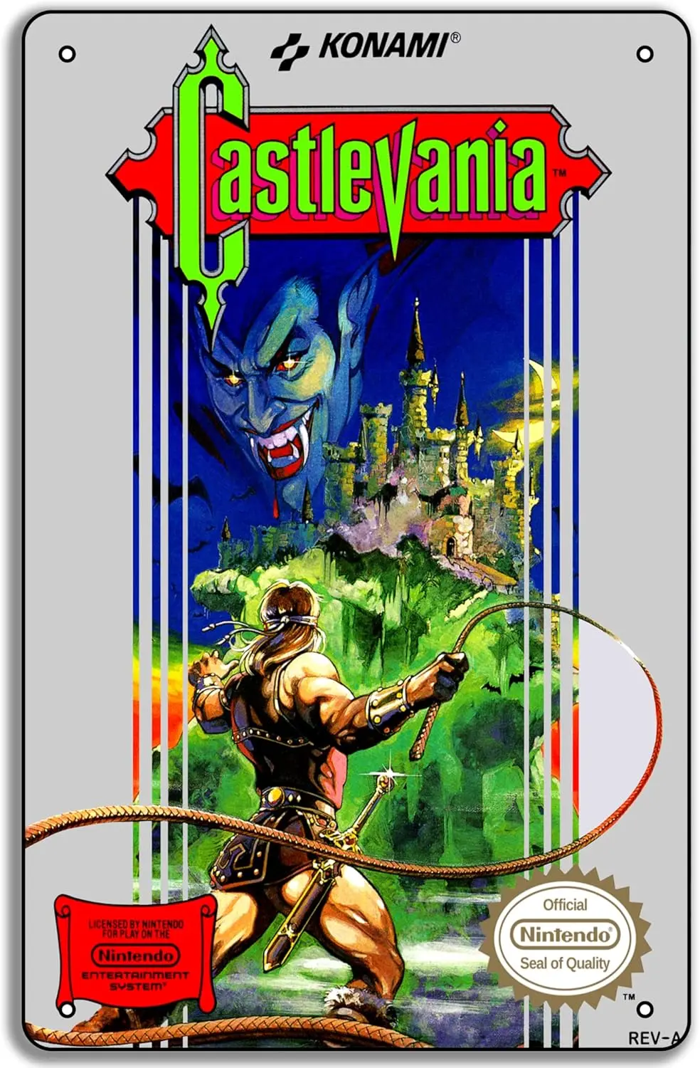 Castlevania POSTER video game 8 x 12 Inch Metal Tin Sign Plaque Funny Man Cave Room Wall Decor