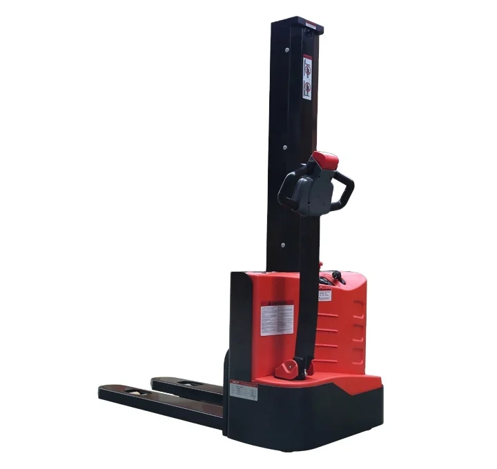 1000kg Single Mast Electric Pallet Stacker with Straddle Leg