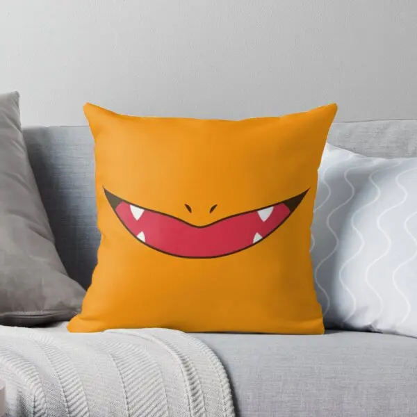 

Fire Lizard Is Smile Printing Throw Pillow Cover Hotel Waist Fashion Wedding Home Square Bedroom Pillows not include One Side