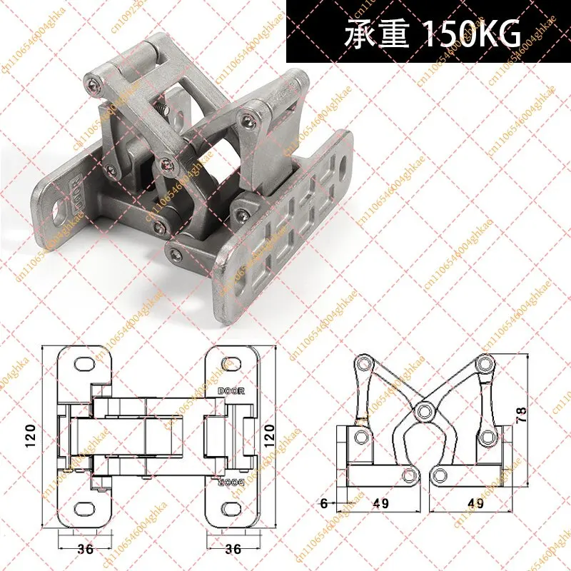 Heavy Duty Invisible Stone Door Hinge, Stainless Steel Concealed Hinge for Fire Hydrant Box
