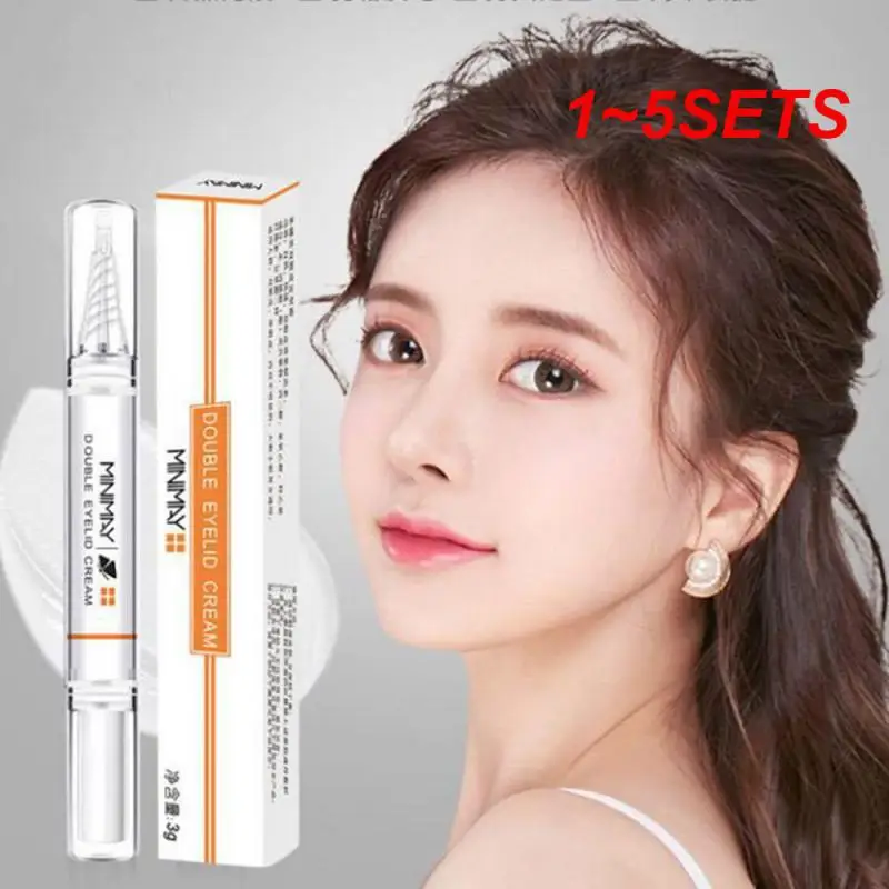 1~5SETS Double Eyelid Shaping Cream Smooth Water 1  Double Eyelid Styling Cream 1  Y-shaped Fork Eye Shaping Tools