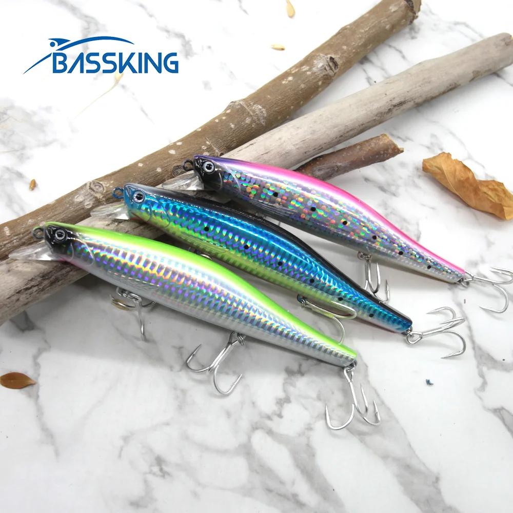 BASSKING Sinking Minnow Fishing Lures 160mm 80g Jerkbaits Good Action Wobblers High Quality Plastic Hard Baits for Sea Bass