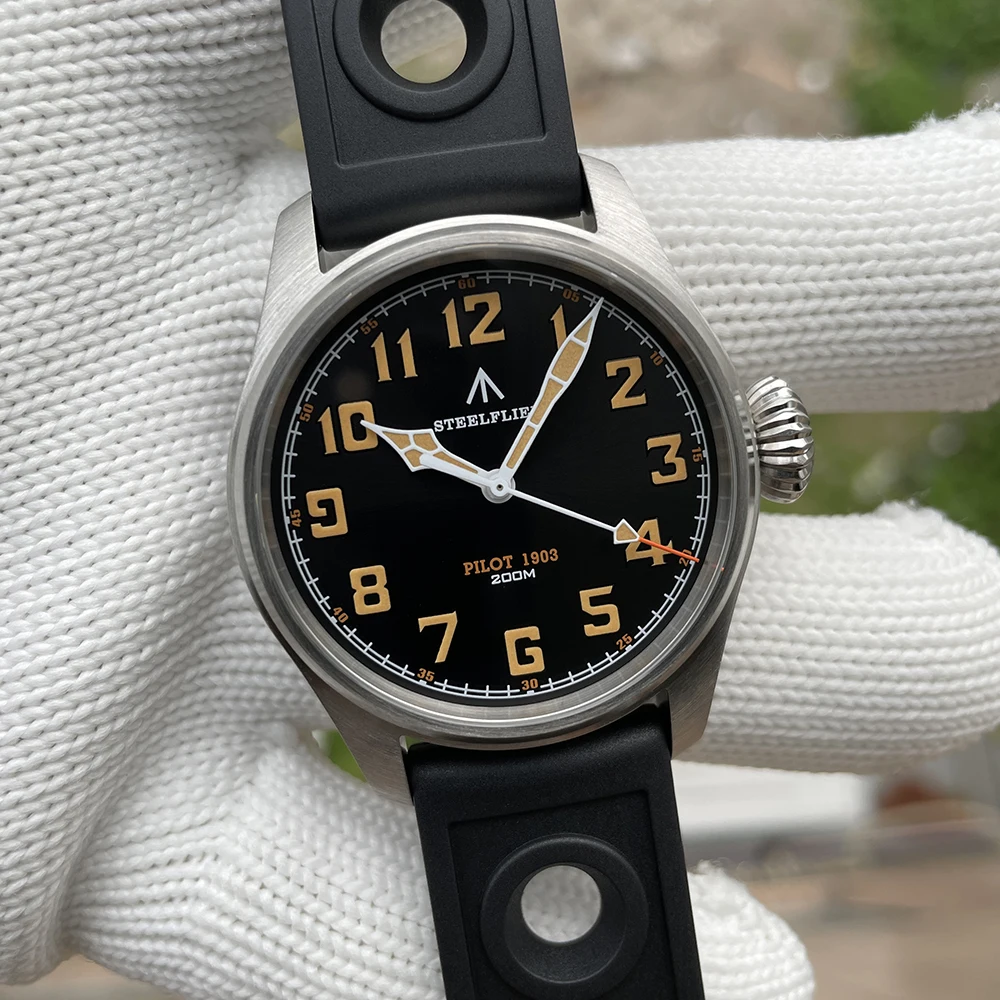 STEELFLIER Offizielle SF740V Neue Quarz-Armbanduhr Super C3 Leuchtende 200M Wasserdichte VH31 Mute-Uhrwerk Mann Mode Business Uhr – Detail 18