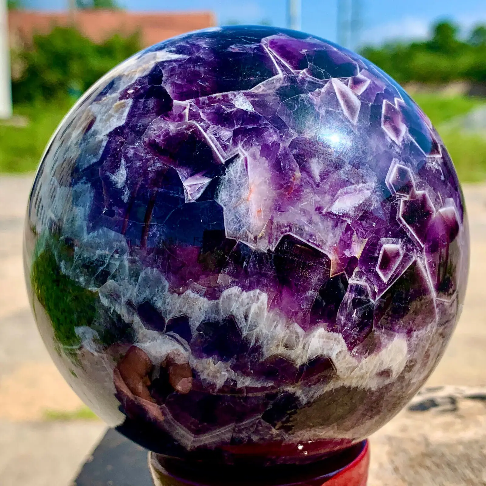 

Natural Dreamy Amethyst Sphere Quartz Crystal Ball Healing