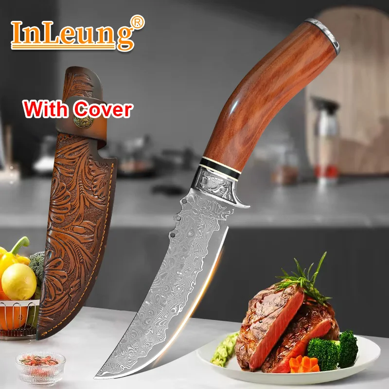 Professional 67 Layers Damascus Steel Super Sharp VG10 Japanese Hand wood Handle Boning Knife Cut Fruit Vegetables Cooking Tools