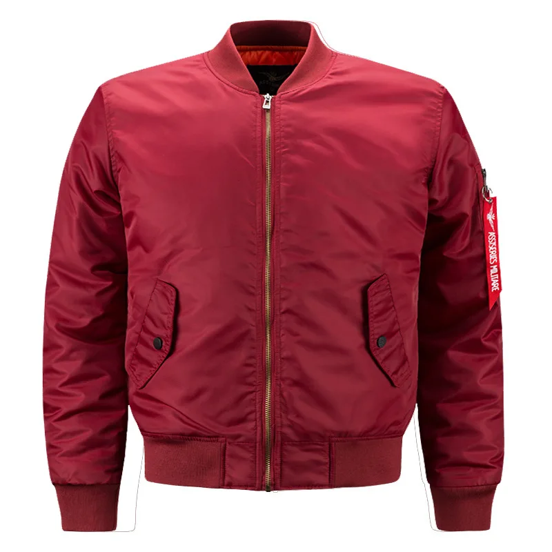 

Plus Size Men's Bomber Jacket Big and Tall Winter Flight Coat Heavyweight Warm Insulated Cotton Padded Pilot Jacket Outerwear