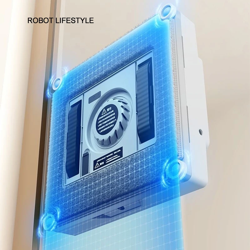 Robot limpiador de ventanas, limpiador robótico para vidrio sin marco, alta succión, 3000Pa, eléctrico, inteligente, automático