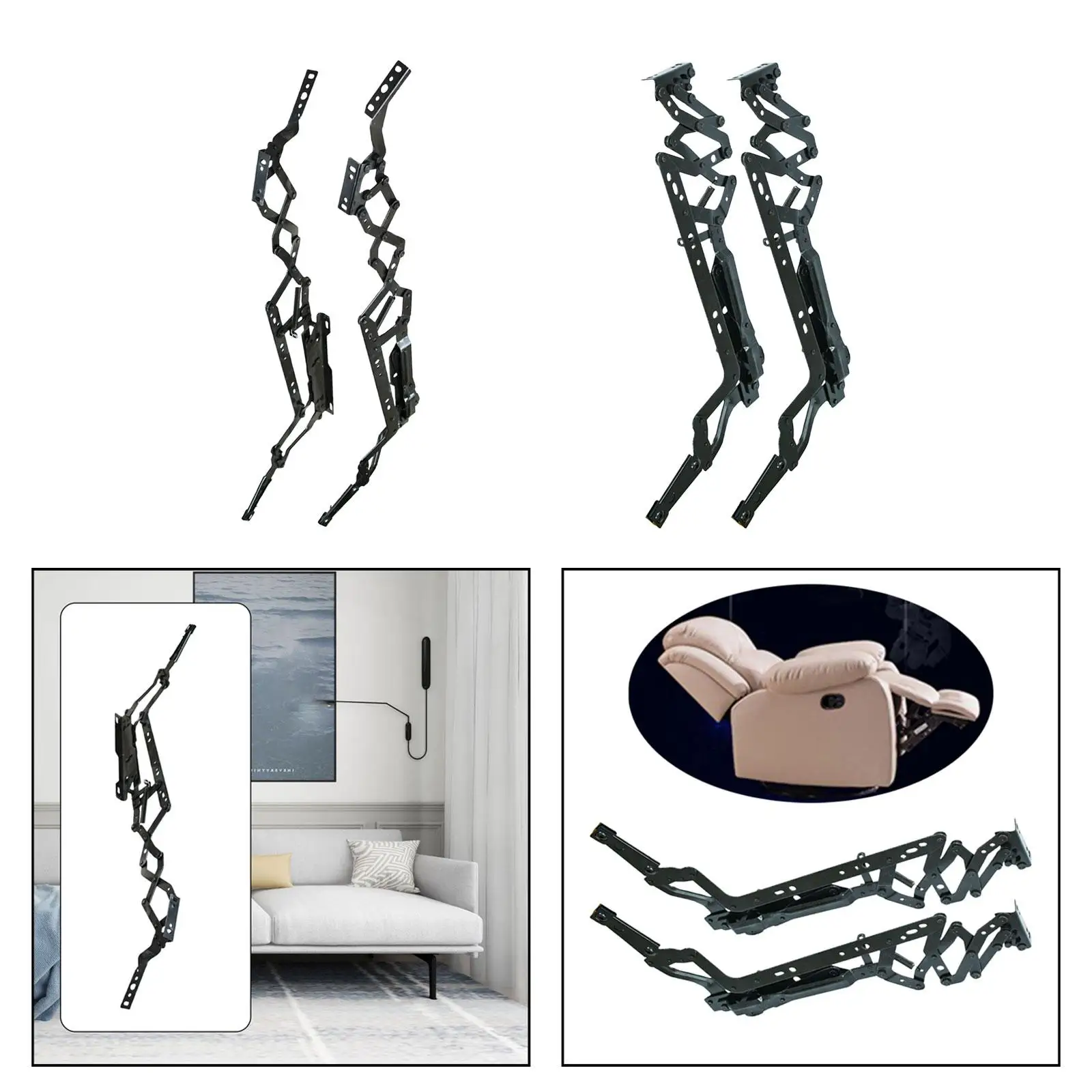 Furniture Hardware Accessories Heavy Duty Sofa Support Hinge Adjustable Ironwork for Home DIY Construction